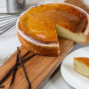 Flan individuel et flan à partager avec pâte feuilletée et crème à la vanille de Madagascar