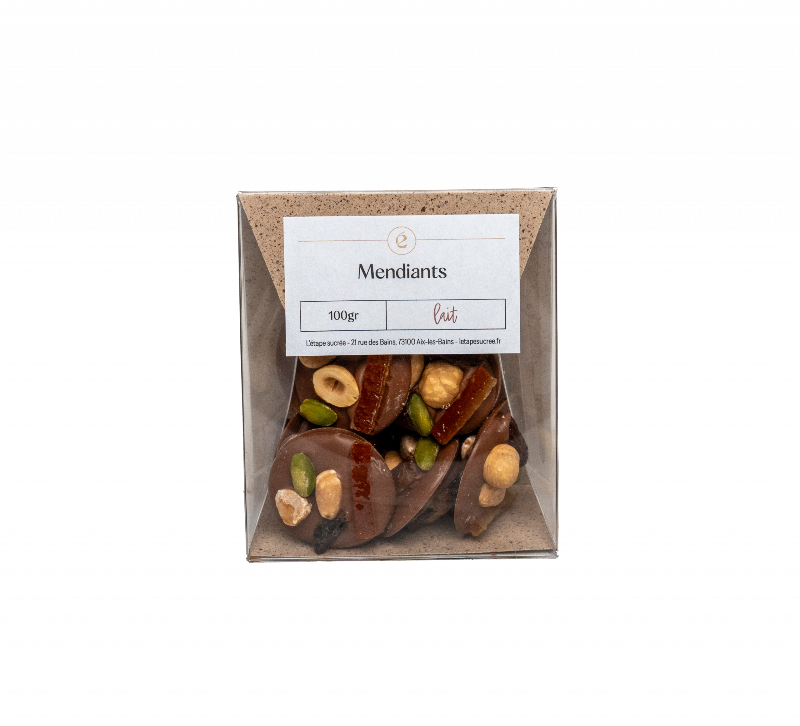 Boîte de mendiants au chocolat au lait 39%