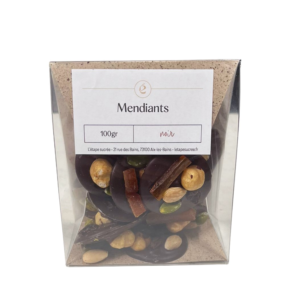 Boîte de mendiants au chocolat noir 61%