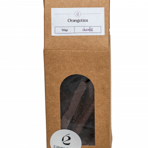 Boîte d’orangettes en chocolat noir 62%