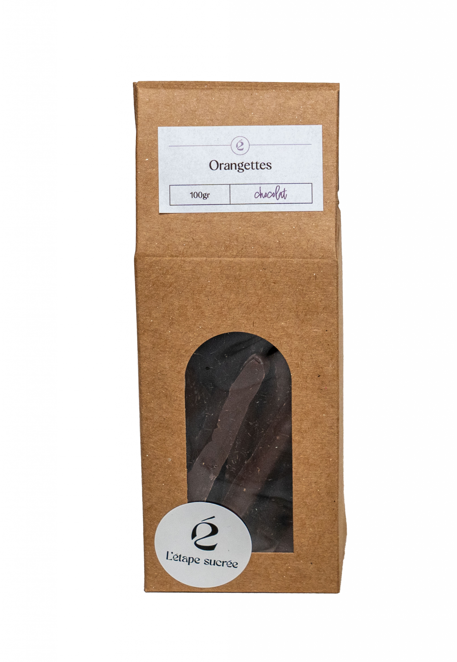 Boîte d’orangettes en chocolat noir 62%