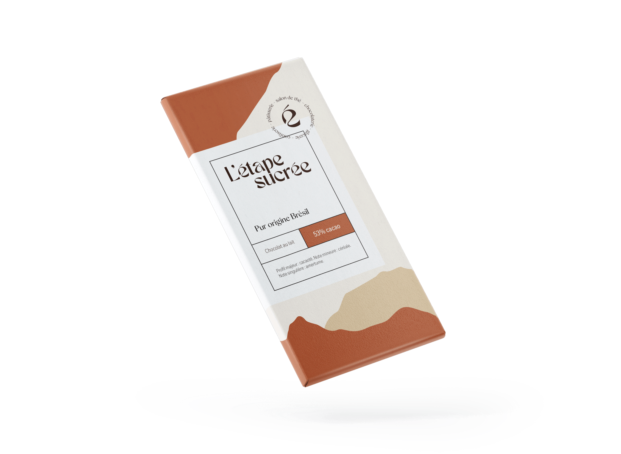Tablette de chocolat au lait grand cru 53% origine Brésil