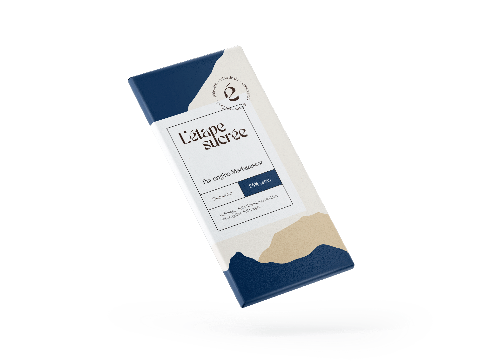 Tablette de chocolat noir grand cru 64% origine Madagascar