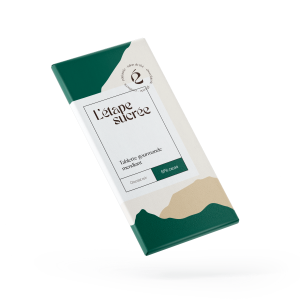 Tablette de chocolat noir 61% façon mendiant avec fruits secs et confits