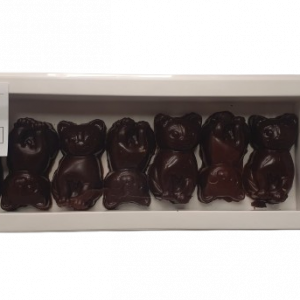 Neuf chatons guimauve vanille enrobés de chocolat noir 62%
